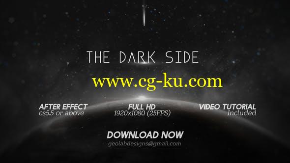 AE模板-宇宙太空黑暗星球文字标题展示片头 The Dark Side的图片1