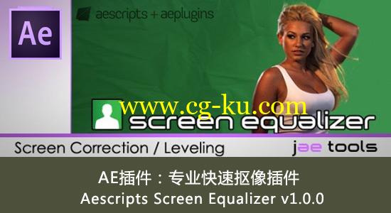 AE插件：专业快速抠像插件Aescripts Screen Equalizer v1.0.0（含教程）的图片1