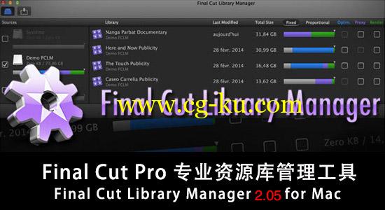 Final Cut Pro 专业资源库管理工具 Final Cut Library Manager 2.06 for Mac的图片1