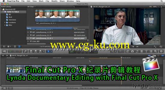 Final Cut Pro X 纪录片剪辑教程 Lynda Documentary Editing with Final Cut Pro X的图片1