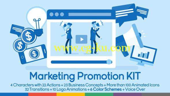 AE模板：公司企业市场营销推广图形动画包 VideoHive Marketing Promotion KIT的图片1