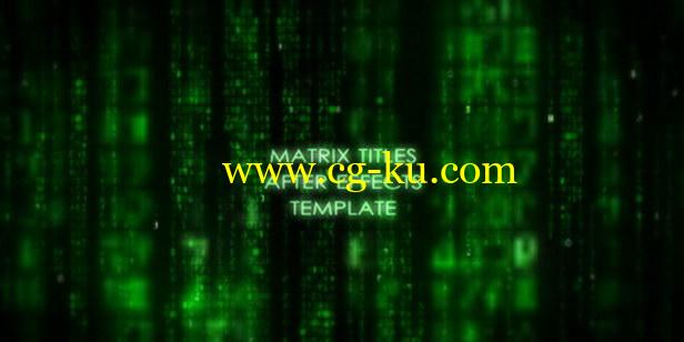 AE模版：电影《黑客帝国》科技感文字动画片头效果的图片1