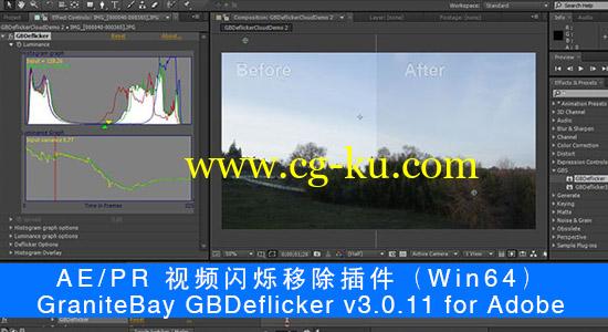 AE/PR 视频闪烁移除插件 GraniteBay GBDeflicker v4.0.4 支持 Adobe CC 2015的图片1