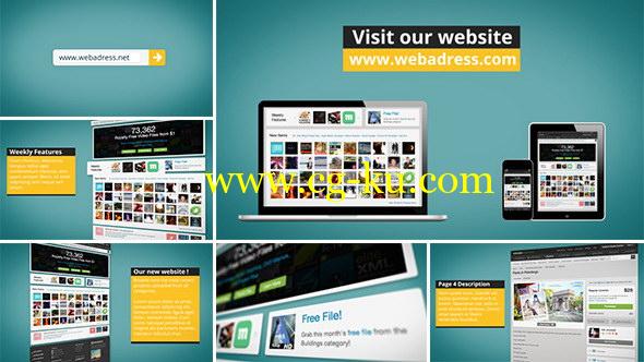 AE模板：网站推广宣传动态效果展示 Dynamic Website Promotion的图片1