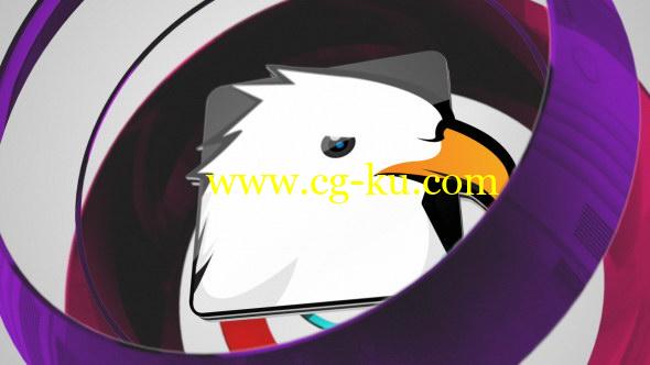 AE模板：画面抖动圆球变换LOGO片头 Glitch Spheres Logo的图片1