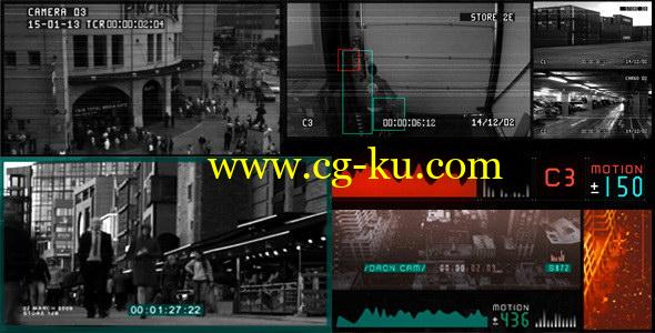 AE模版：监控闭路电视画面展示效果 CCTV Surveillance Pack的图片1