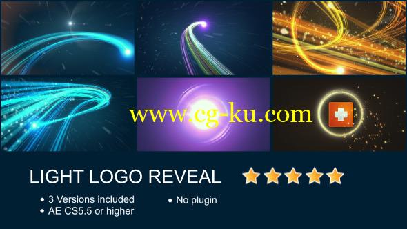 AE模板：3种唯美大气  Particular 粒子光线LOGO标志片头展示的图片1