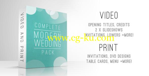 AE模板：现代浪漫完美婚礼包装 Complete Modern Wedding Pack的图片1