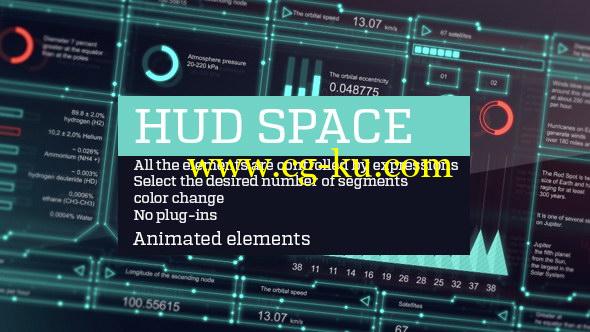 AE模板：高科技 HUD 信息 UI 界面元素动画包的图片1