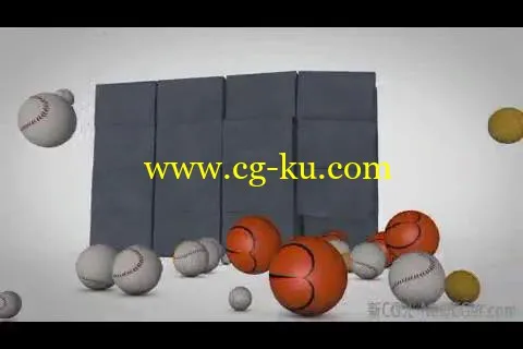 3D效果的球类体育运动栏目包装效果的图片1