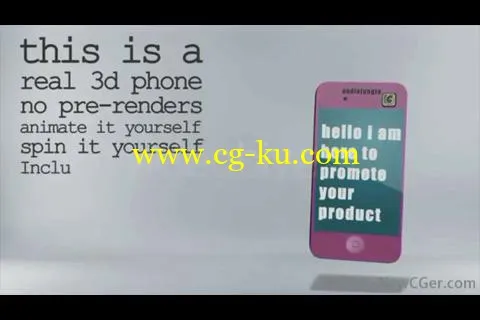 3D效果的手机屏幕内容展示AE模板,2款入的图片1