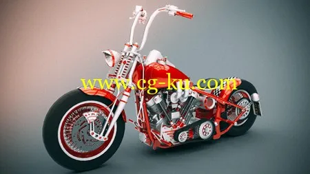 Moto Hybrid Knucklehead 3DSMAX OBJ的图片1