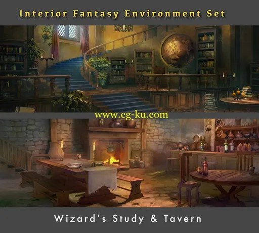 Gumroad – Fantasy Environment Interiors by Tyler Edlin的图片1