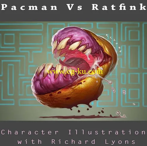 Gumroad - Character illustration Pacman vs Ratfink by Richard Lyons的图片1