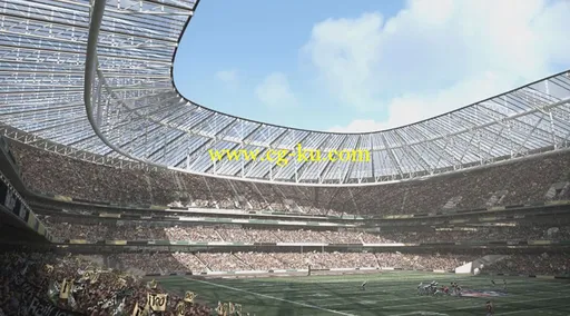 3dsmax+RailClone Pro+Forest Pack快速建立影视级别的体育馆Stadium的图片1