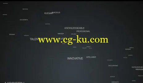 无数个文字汇聚成logo的效果AE源文件,含音频的图片1