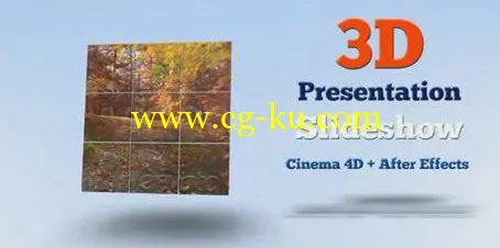 C4D+AE,3D卡片飞舞汇聚的图像演示动画的图片1