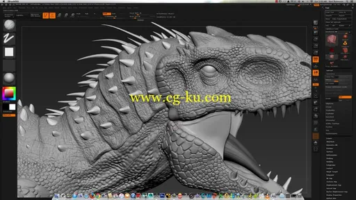 zbrush-恐龙雕刻视频教程的图片1