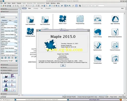 Maplesoft Maple 2015.0 Linux的图片2