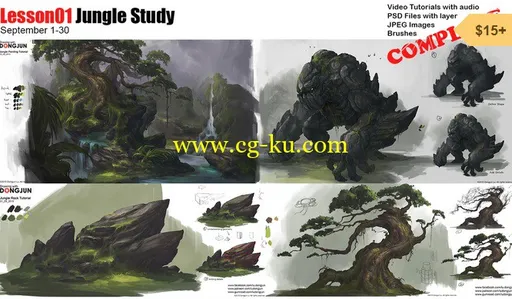 Gumroad – Lesson01 Jungle Study by Lu Dongjun的图片1