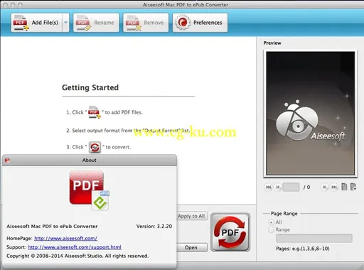 Aiseesoft Mac PDF To EPub Converter 3.2.30 MacOSX的图片2