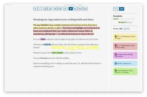 Hemingway Editor 2.0.1 MacOSX的图片1