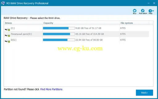 M3 RAW Drive Recovery Professional / Server 5.5.1的图片1