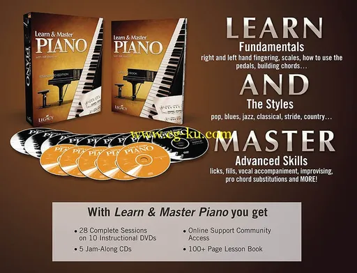 Learn And Master Piano (14 DVDs, 5 CDs And Lesson Book)的图片1