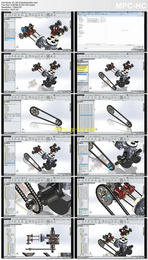 Lynda – Modeling A Motorcycle Engine With SolidWorks的图片2