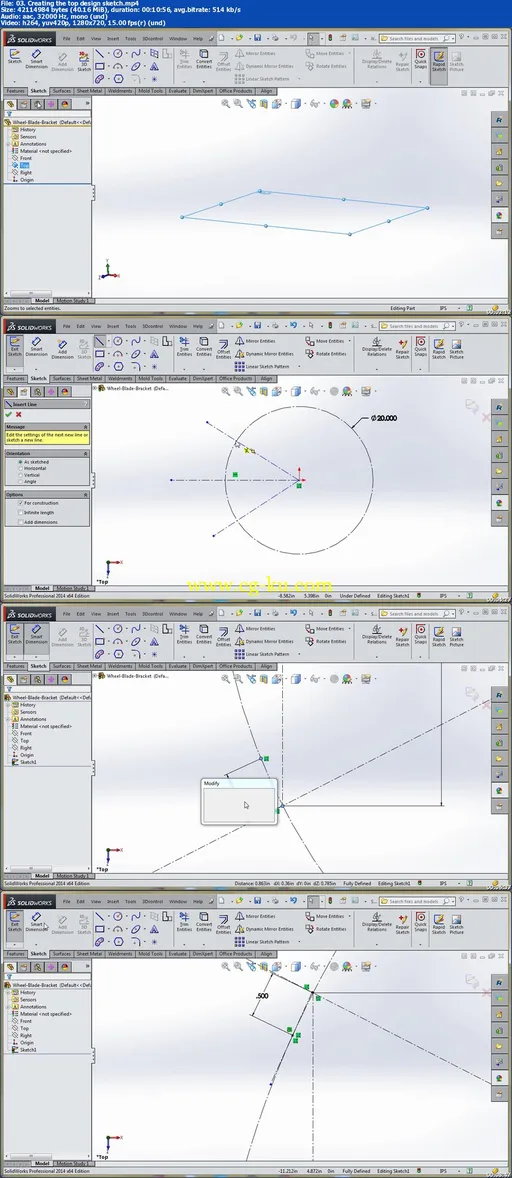 Creating A Wheel Blade Bracket In SolidWorks的图片2