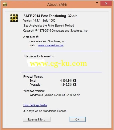 CSI SAFE 2014 V14.1.1的图片2