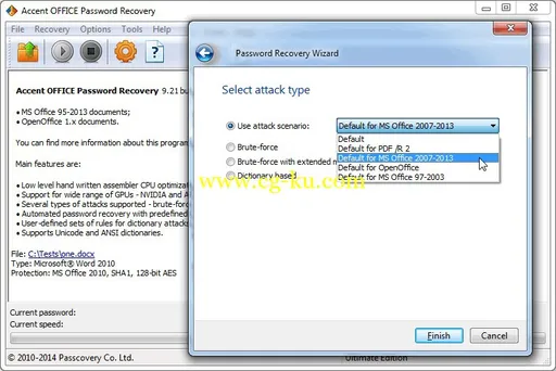 Accent OFFICE Password Recovery 9.40 X64的图片1