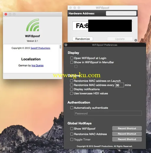 WiFiSpoof 2.2.5 Multilangual MacOSX的图片2