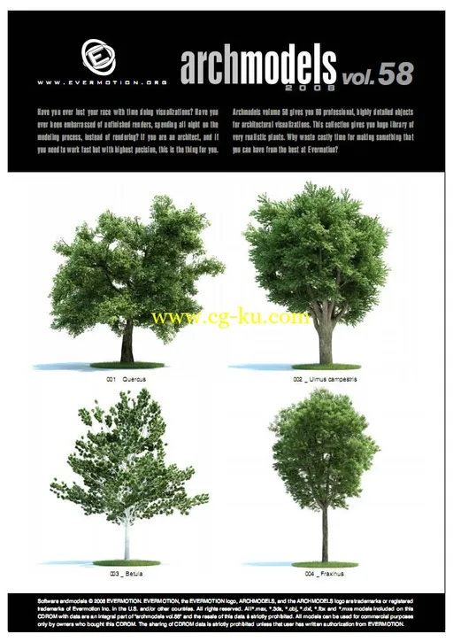 Evermotion Archmodels Vol 58(各种树)模型下载的图片1