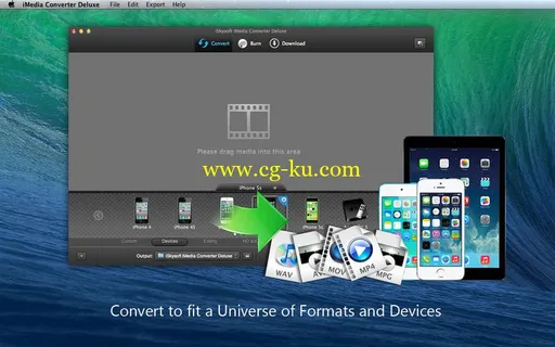 ISkysoft IMedia Converter Deluxe 4.7.1 Multilingual MacOSX的图片1