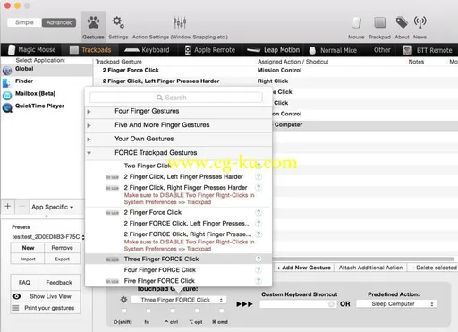 BetterTouchTool 1.54 MacOSX的图片1