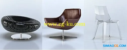 VizPeople:Free 3d Models Armchairs 2-6个高精度的扶手椅模型的图片1