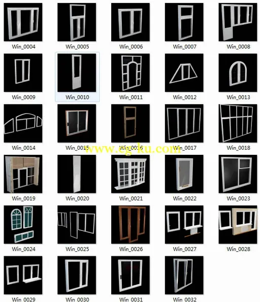 Avshare - 3D Models（窗户模型）,32个窗户模型下载的图片1