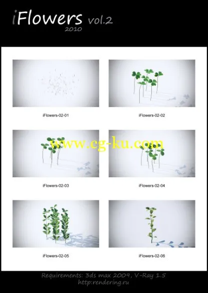 iCube R&D - iflowers2（草地植物），icube草地花卉植物模型下载的图片1