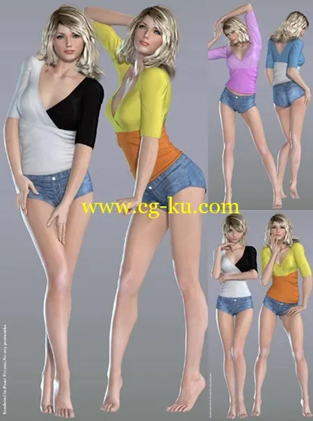 DAZ3DPoser模型Casual V的图片1