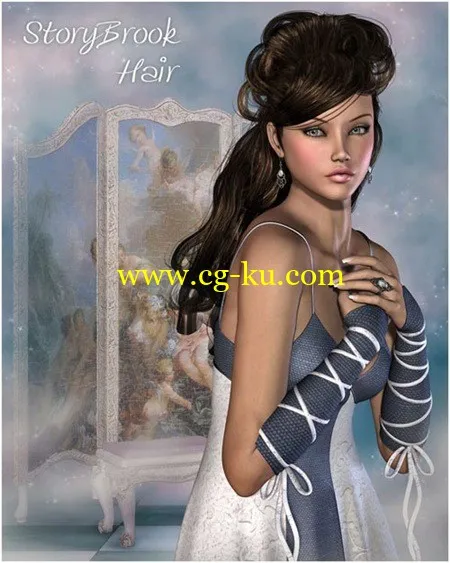 DAZ3DPoser模型StoryBrook Hair V4, A4, G4, Miki4的图片1