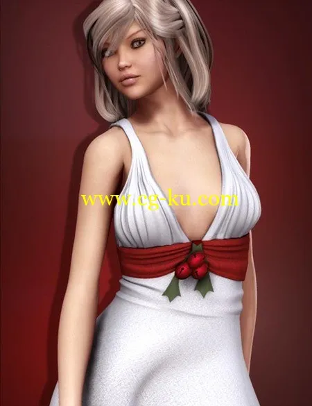 DAZ3DPoser模型Jingle Bell Dress for V4的图片1