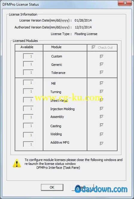 Geometric DFMPro V3.6.0.2129 For ProE WF/Creo X86/x64的图片2