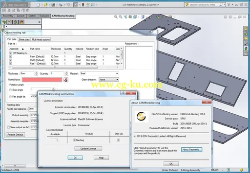 CAMWorks Nesting 2014 SP0.1的图片2