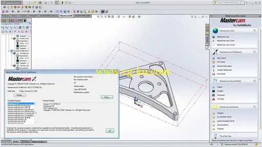 Mastercam X8 HotFix 4 (v17.0.19750.10) For SolidWorks 2010-2015 X64的图片2