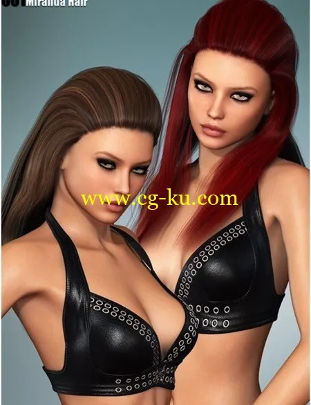 DAZ3DPoser模型Miranda Hair and OOT Hairblending的图片1