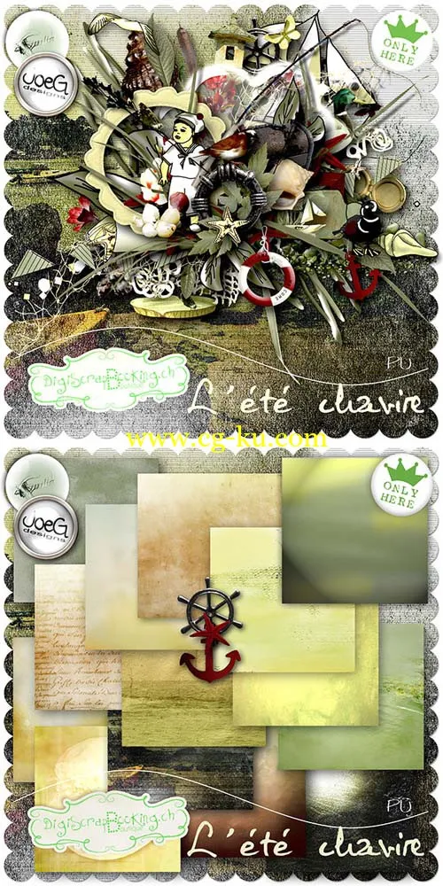 Scrap Set – Lete Chavire PNG and JPG Files的图片1