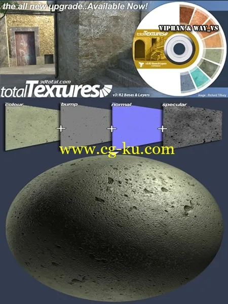 墙壁石头贴图包3D TotalTextures V3R2 – Bases  Layers的图片1