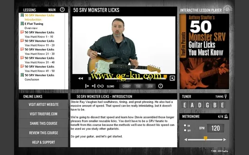 Truefire – Anthony Stauffer’s 50 Monster SRV Licks You Must Know (2014)的图片2