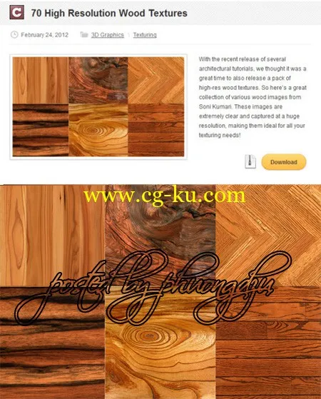 高分辨率木材贴图集合CGTuts 70 High Resolution Wood Textures的图片1